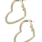 Medium Gold Heart Shape Hoops Earrings