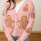 Womens Gingerbread Dream Cardigan - Pink