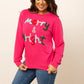 Womens Merry & Bright Hot Pink Sweatshirt