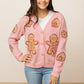 Womens Gingerbread Dream Cardigan - Pink