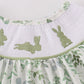 Girls Sage Leaf Bunny Embroidery Smocked Set