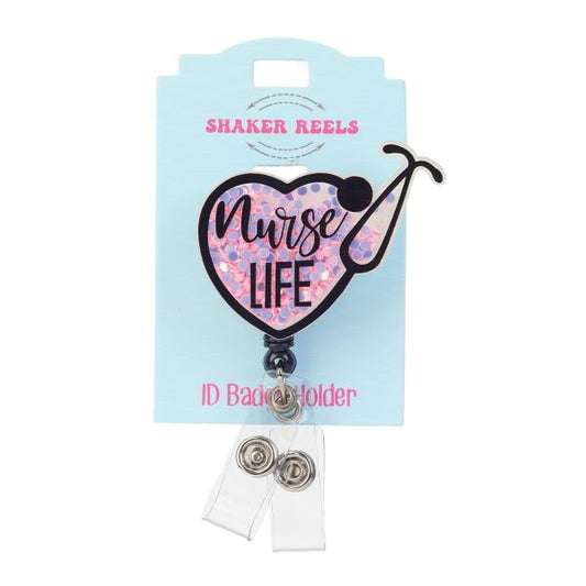 Shaker Reels Nurse Life Badge Reel