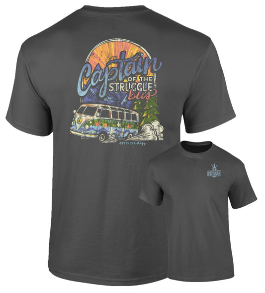 Southernology Captain of the Struggle Bus Comfort Color Pepper T-Shirt