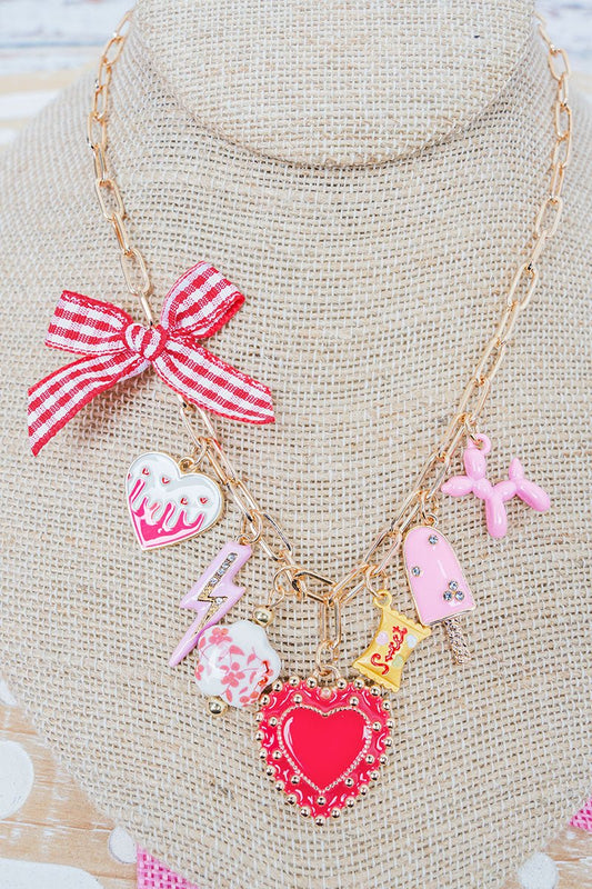 Shiny Luxe Sweet Sentiments Charm Necklace