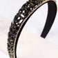 Betty Jeweled Headband Black