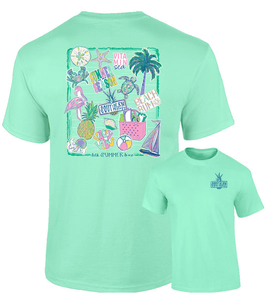 Southernology Talk Summer to Me Comfort Color Island Reef T-Shirt