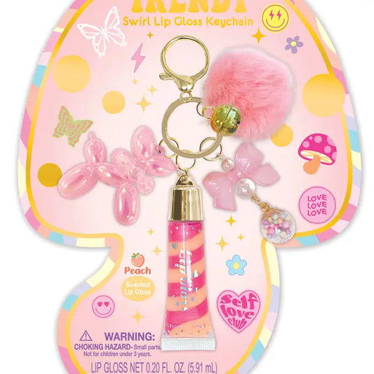 Trendy Lip Gloss with Keychain, Good Day