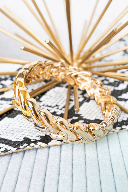 West Shore Johanna Goldtone Bubble Stretch Bracelet