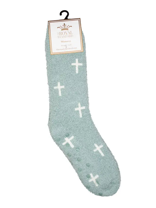 Women's Faith Snuggle Socks Light Blue/White One Size