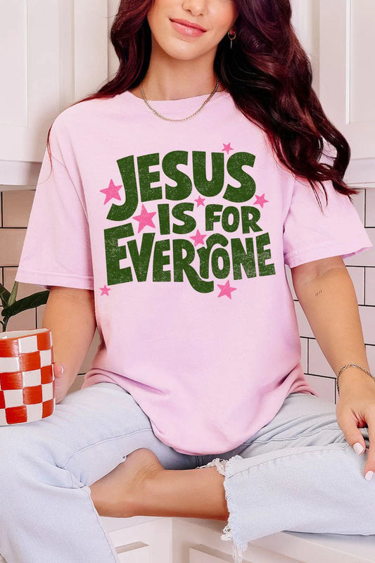 Womens Jesus Is For Everyone Blossom Comfort Colors Tee