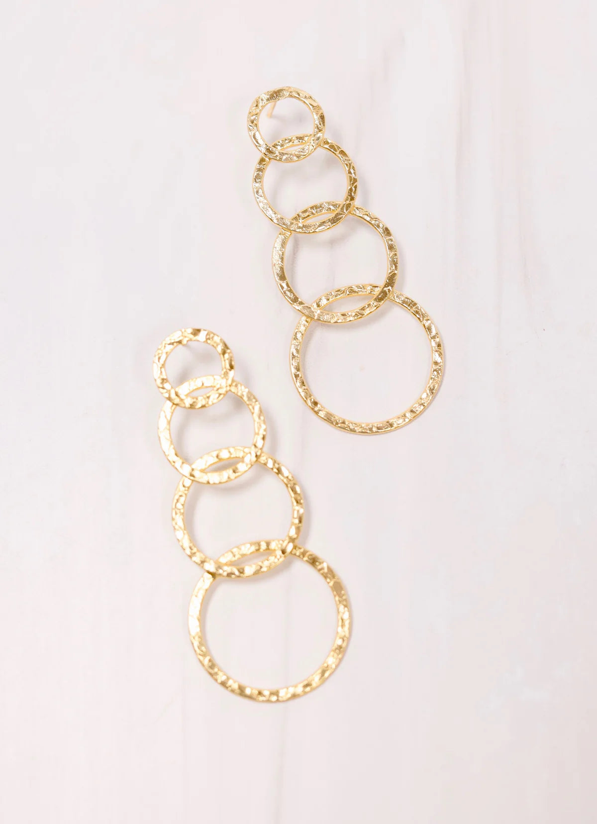 Caroline Hill Gold Rita Circles Drop Earrings