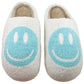 Katydid Aqua Happy Face Sherpa Slippers