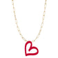 Red Heart Gold Rhonda Necklace