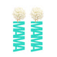 Viv & Lou Mint Acrylic Mama Earrings