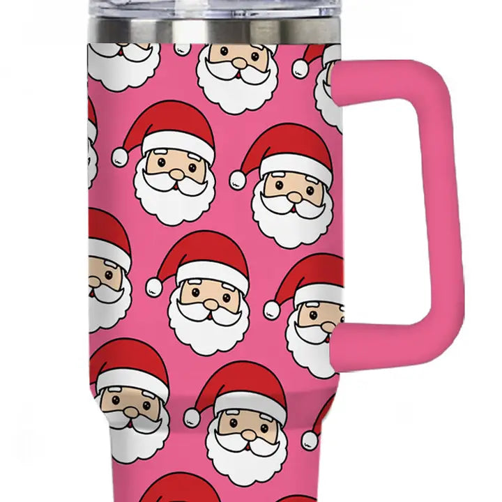 Katydid Pink Santa Claus Repeat Tumbler Cup