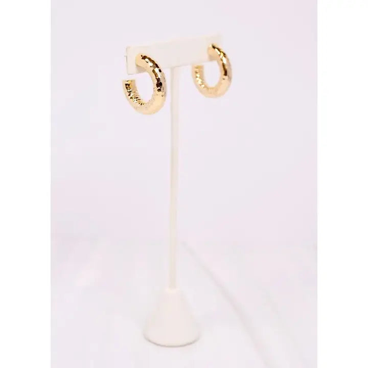 Caroline Hill Agatha Hoop Earring Gold