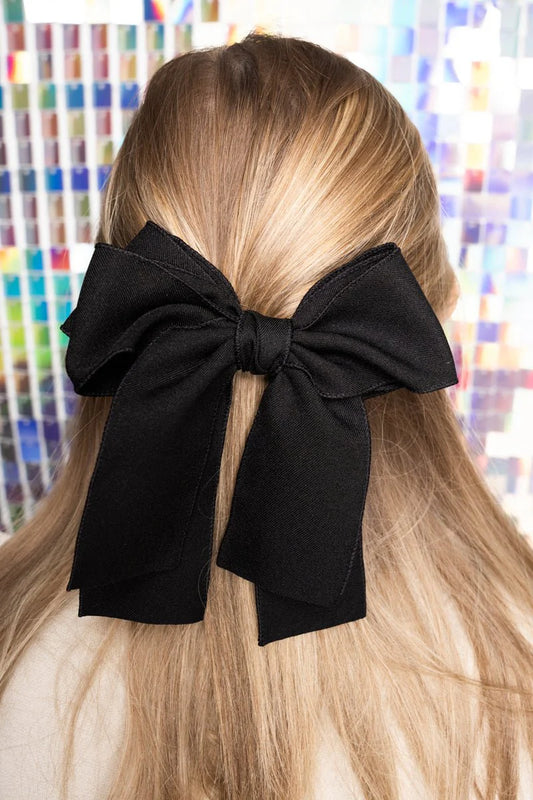 Perfectly You Black Hair Bow Barrette