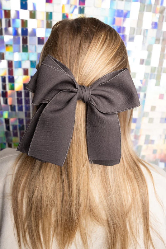 Perfectly You Gray Hair Bow Barrette