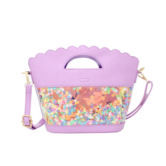 Purple Mermaid Confetti Tote Bag
