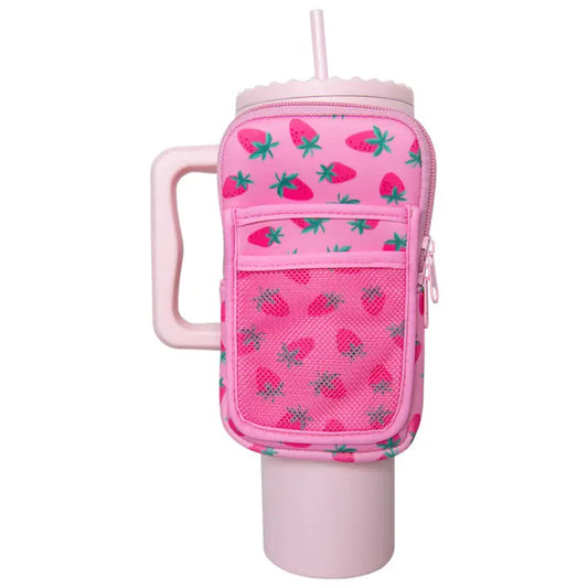 Katydid Subtle Strawberry Tumbler Zipper Pouch