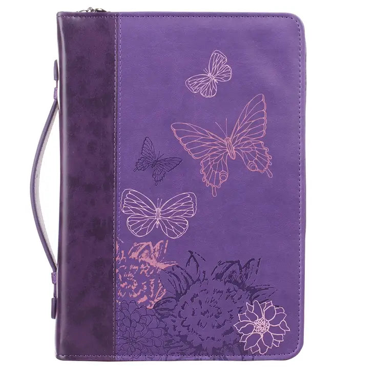 Bible Cover Fashion Purple New Creation 2 Cor. 5:17