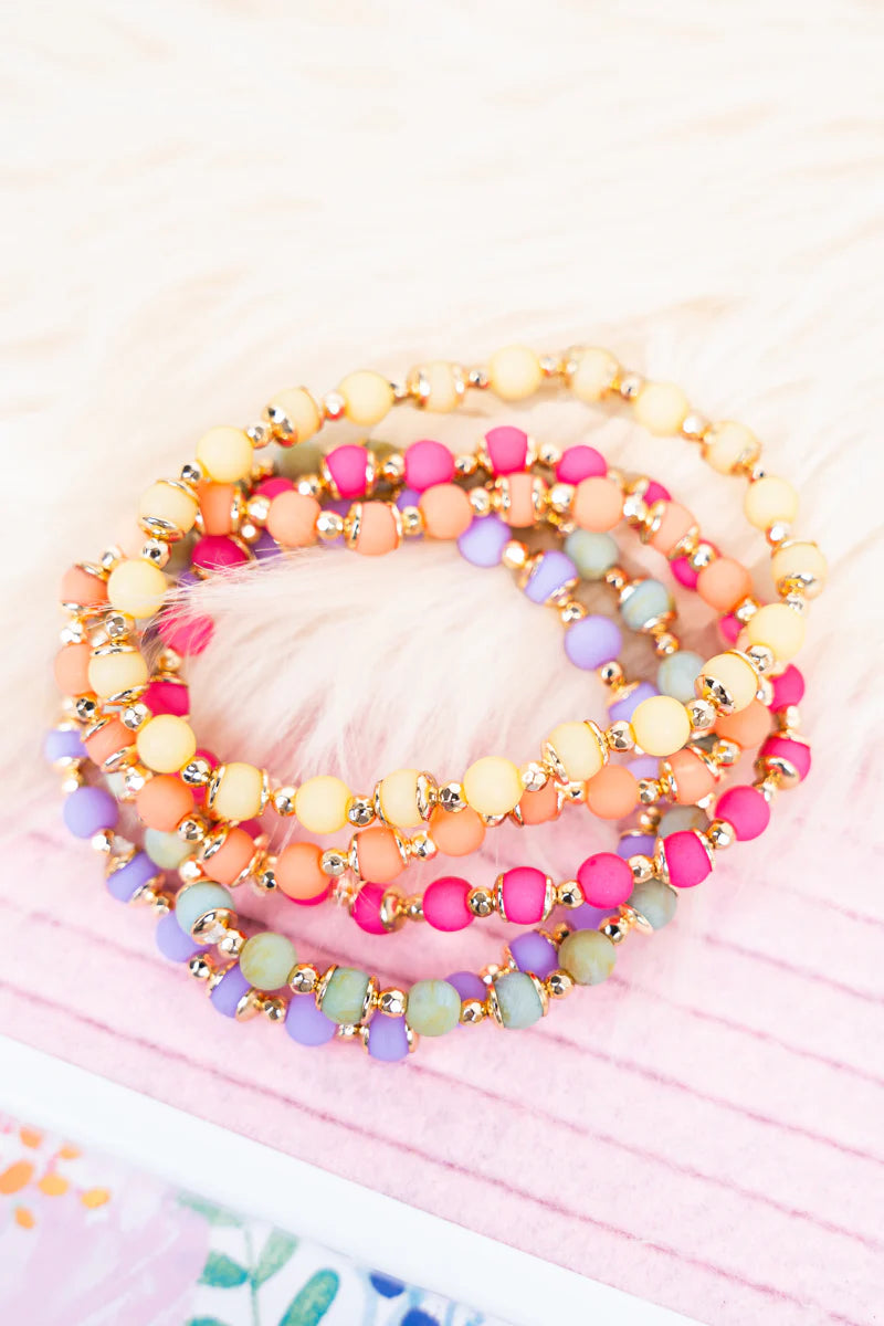 Summer Road Trip Multi-Color Beaded Bracelet Set