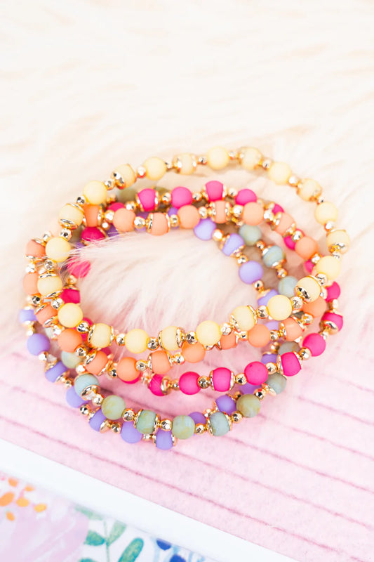 Summer Road Trip Multi-Color Beaded Bracelet Set