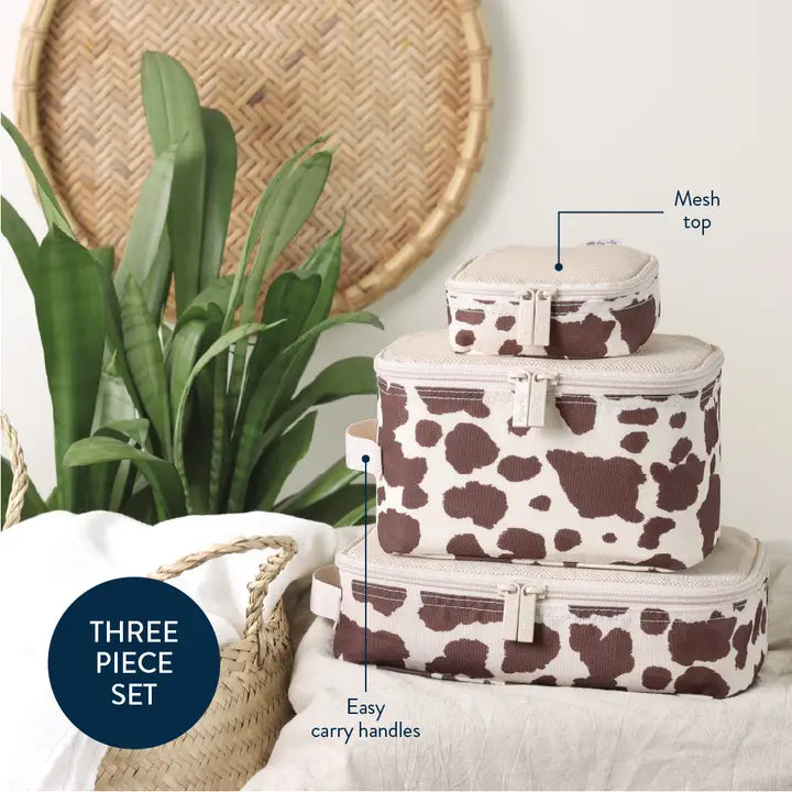 Giddy Up! Cow Print Pack Like A Boss Packing Cubes