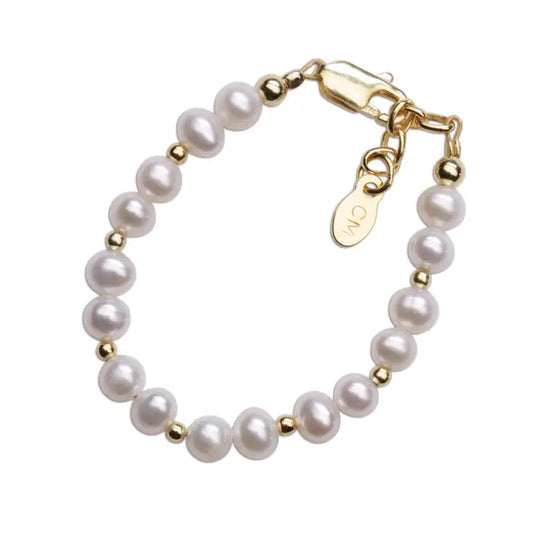 Brynn - 14K Gold-Plated Pearl Baby Bracelet Children's Jewelry