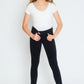 Kancan Youth Mid Rise Clean Black Skinny Jeans