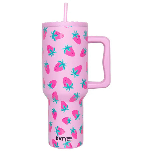 Katydid Pink Subtle Strawberry 38 oz Tumbler