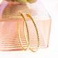 Camie Faceted Goldtone Hoop Earrings