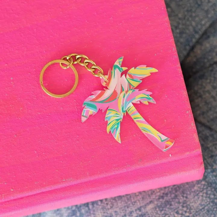 Viv & Lou Let's Get Tropical Palm Tree Keychain
