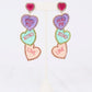 Multi Crush On You Heart Drop Earrings