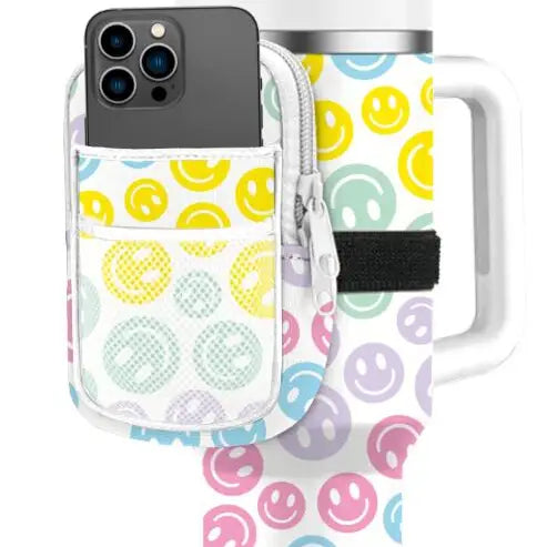 Katydid Pastel Happy Face Tumbler Zipper Pouch