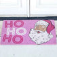 Hohoho Santa Coir Doormat Pink/White