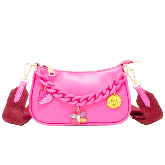 Hobo Jumbo Chain Charm Bag Hot Pink