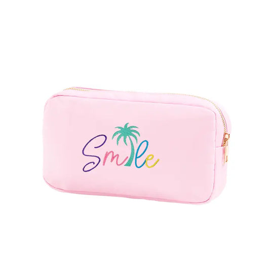 Viv & Lou Palm Tree Smile Pink Logan Accessory Bag