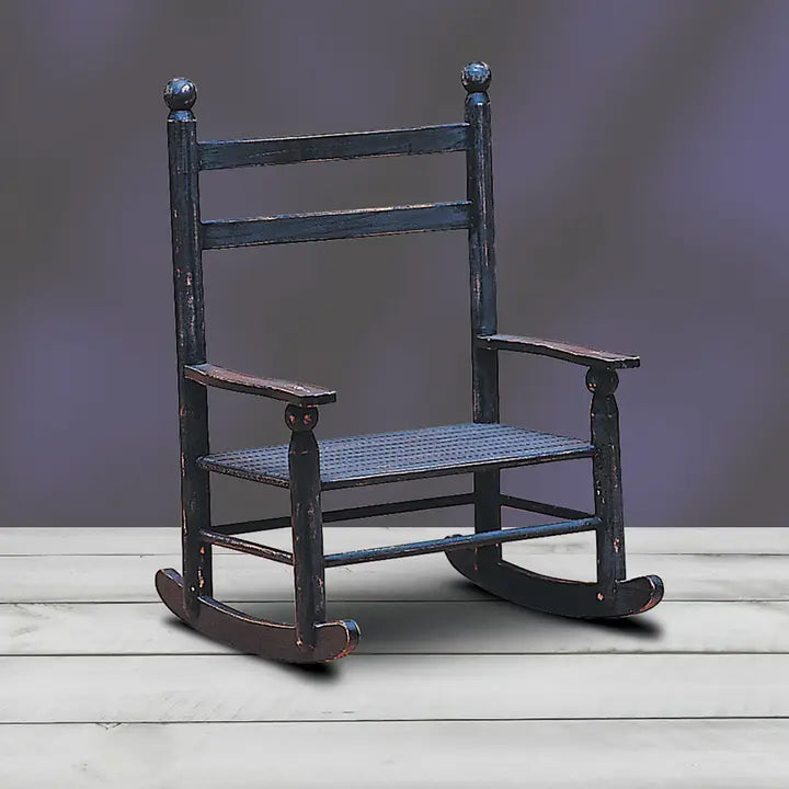 Rustic Black Rocking Chair For Dolls