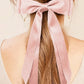 The Kacey Apricot Pink Hair Bow Barrette