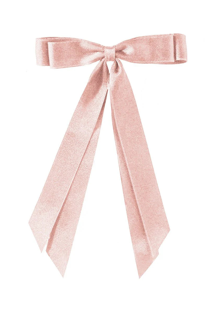 The Kacey Apricot Pink Hair Bow Barrette