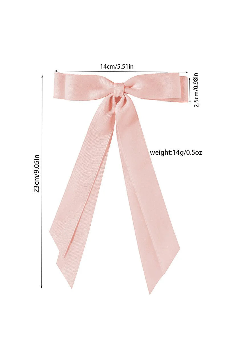 The Kacey Apricot Pink Hair Bow Barrette