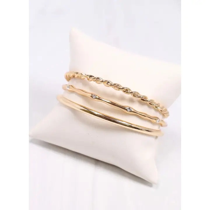 Caroline Hill Karoliina Bangle Set Gold