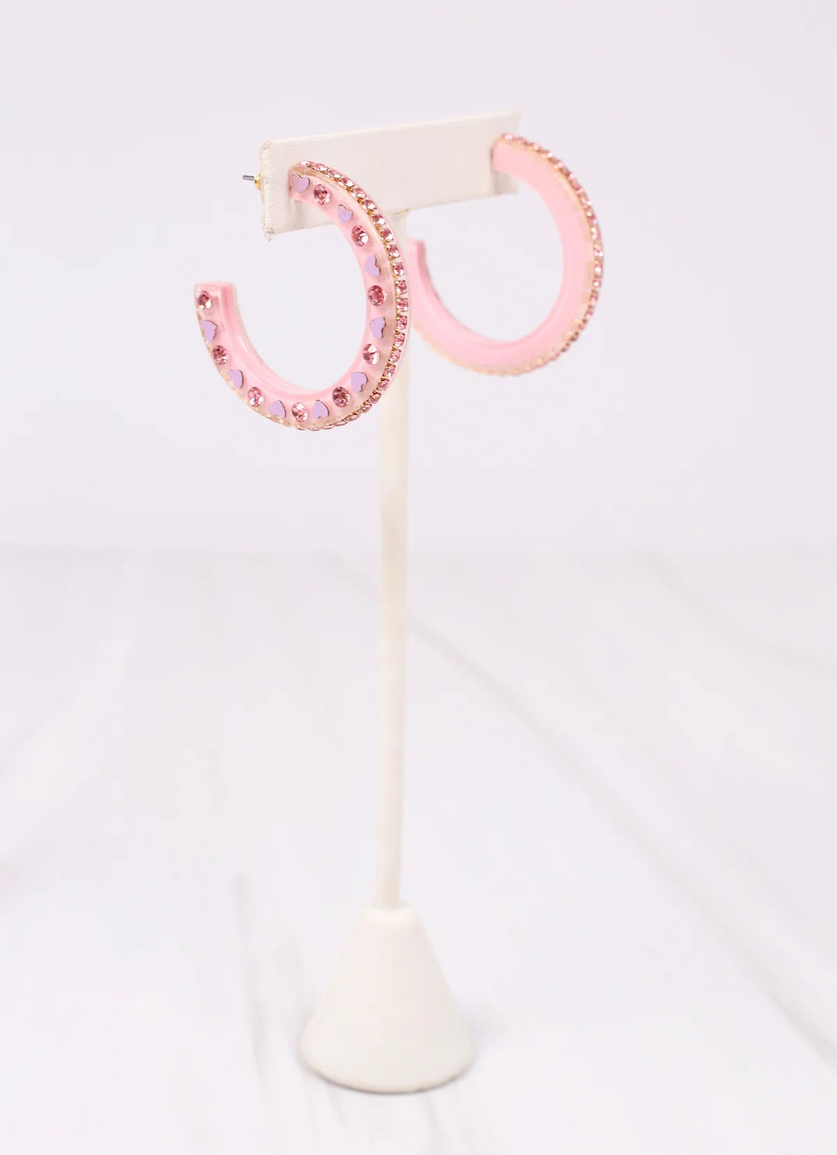 Pink Dinner Date Hoop Earrings