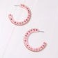 Pink Dinner Date Hoop Earrings