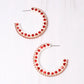 Red Dinner Date Hoop Earrings