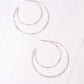 Caroline Hill Worn Silver Quentin Open Hoop Earrings