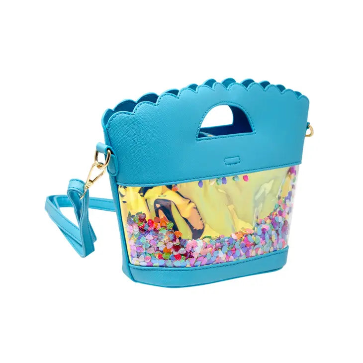 Blue Mermaid Confetti Tote Bag