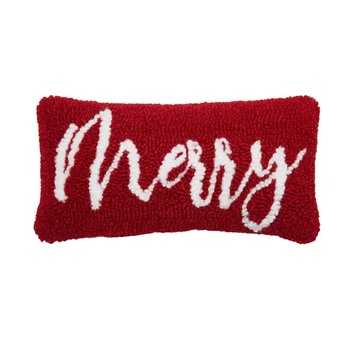 Christmas Merry Script Throw Pillow