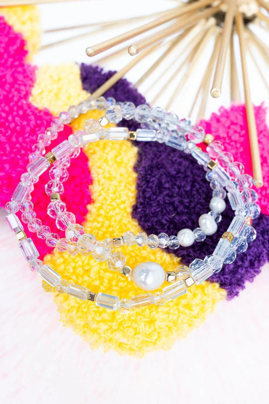 Crystal Avenue Ella Iridescent Bracelet Set